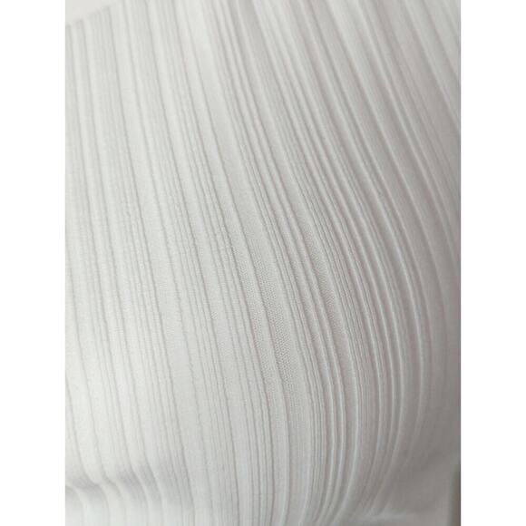 Onia Demi One-Shoulder Bikini Top White Ribbed Strappy Beach Coastal Estimated S - Picture 4 of 11